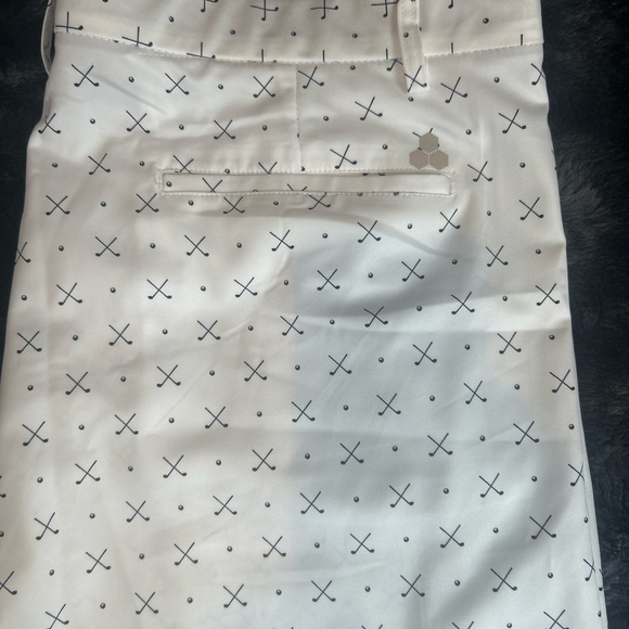Tek Gear White Pants with Black Cross Pattern 1154 - Picture 3 of 3